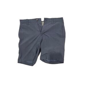 Callaway Gray Blue Flat Front Black Golf Shorts Mens W32